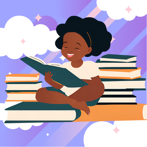 Black girl reading
