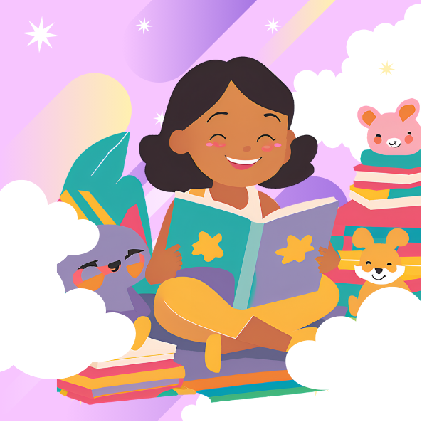 Latina girl reading